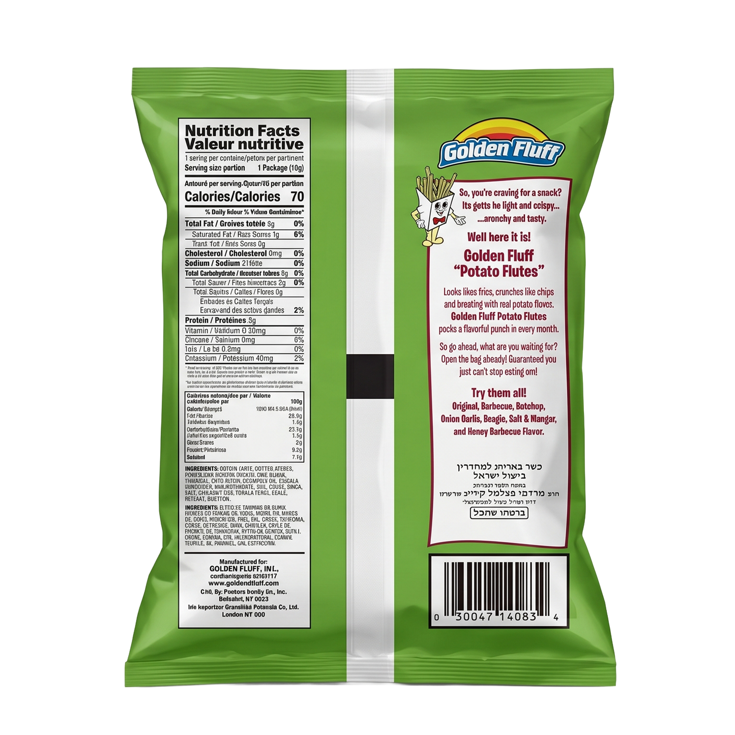 Potato Flutes – Onion Garlic