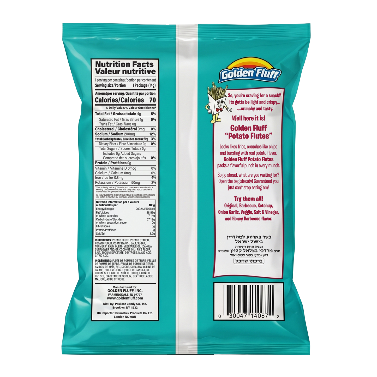 Potato Flutes – Salt & Vinegar